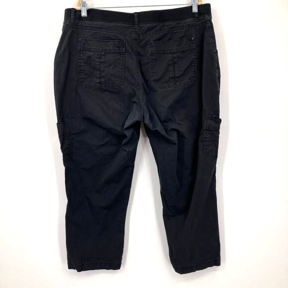 Lee Black Relaxed Fit 1889 Comfort Elastic Waist Zip Lightweight Cargo Pants - Picture 3 of 8